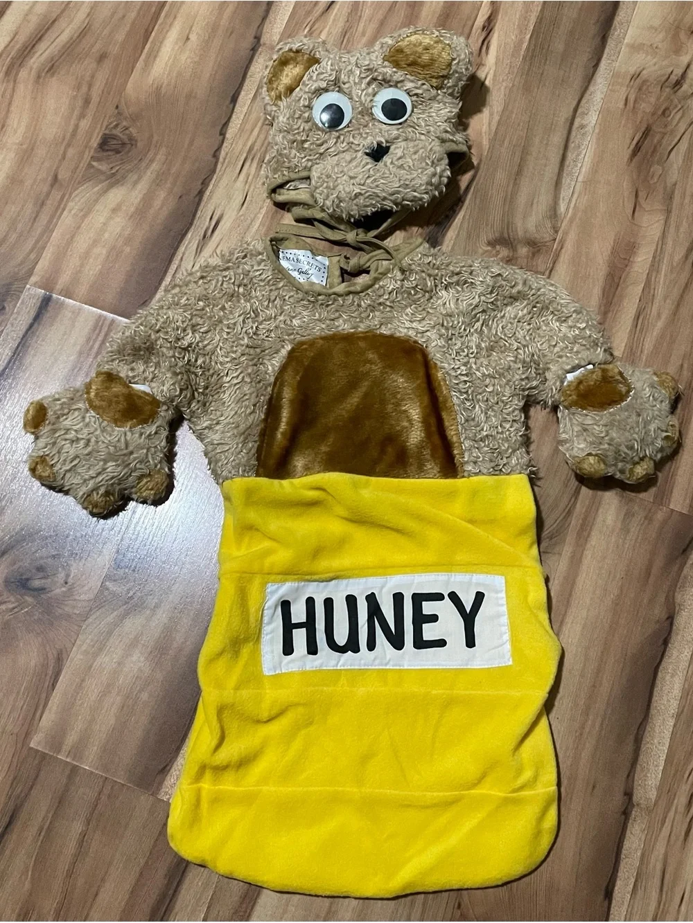 Y2K Cinema Secrets Honey Bear Infant Costume Furry Bear Halloween Yellow Pot